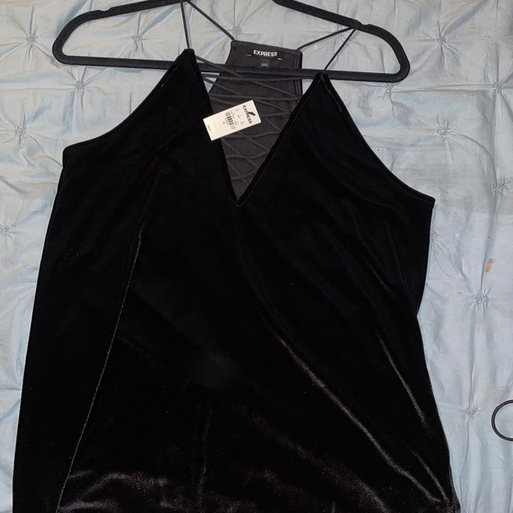 Black velvet top